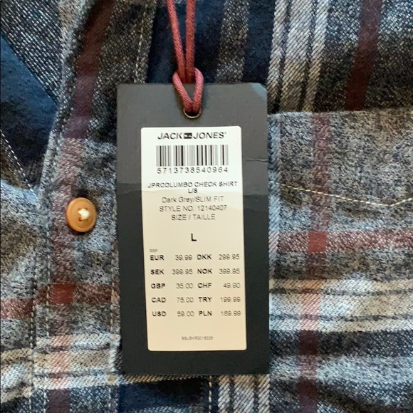 Men’s Jack and Jones Premium flannel - Picture 3 of 3